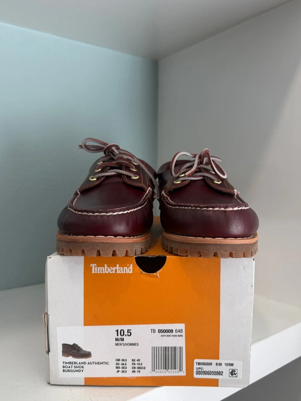 Timberland Authentic Boat Shoe 3 Eye Lug NEW Burgundy TB050009 648